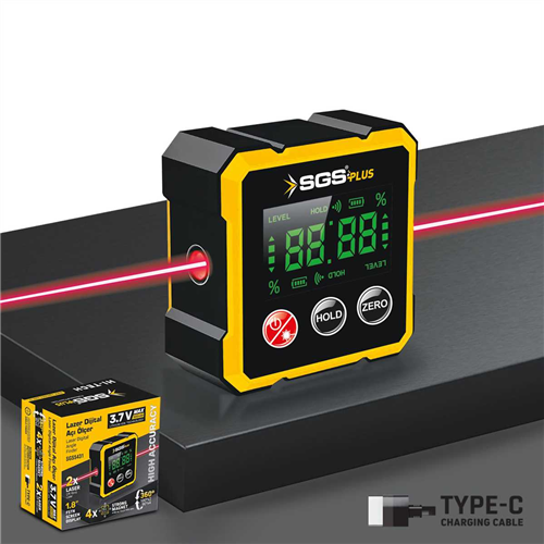 SGS5431 DİJİTAL AÇI ÖLÇER MIKNATISLI LAZER